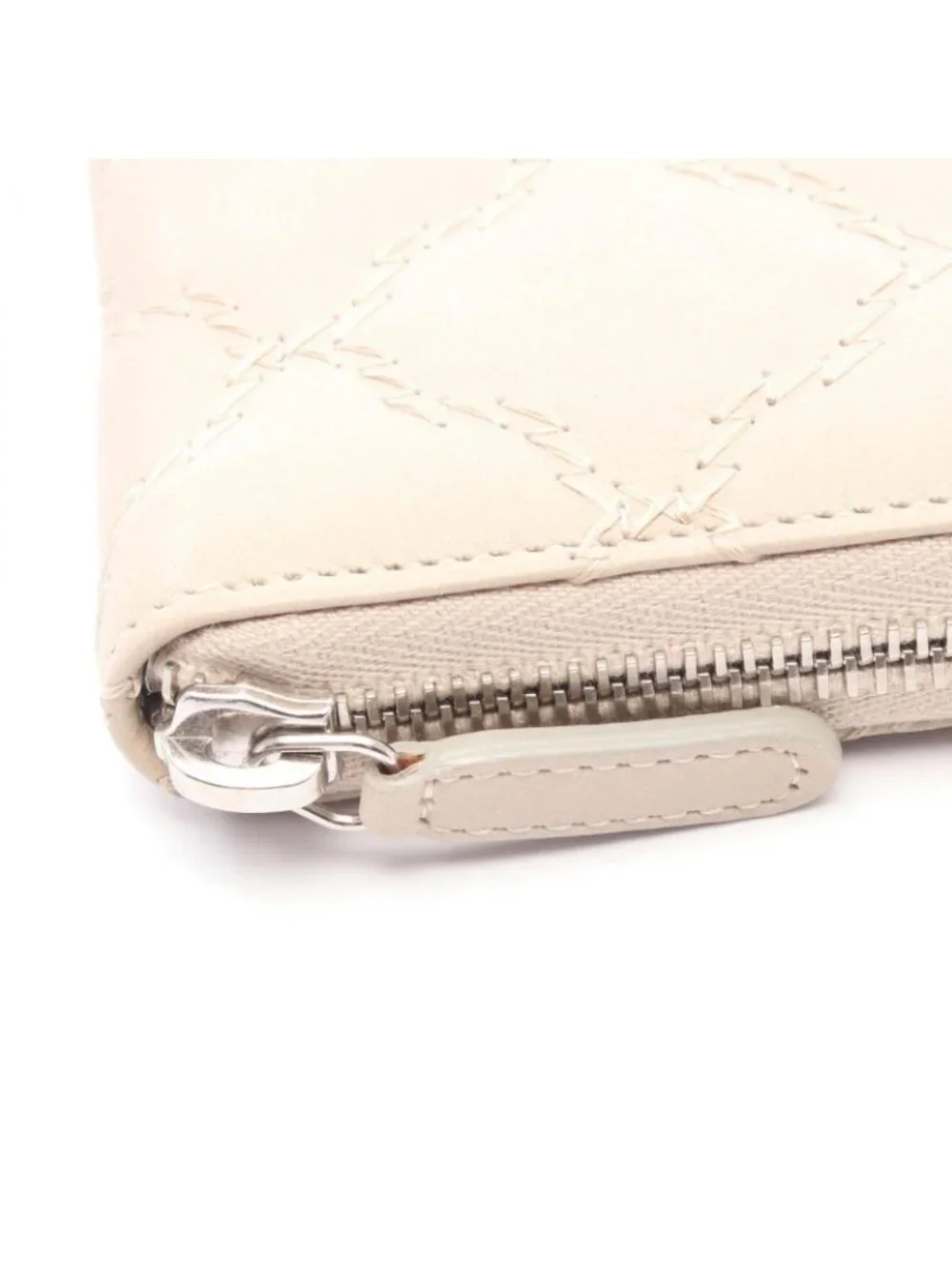 Chanel Round Wallet Ultra Stitch Light Beige Leather